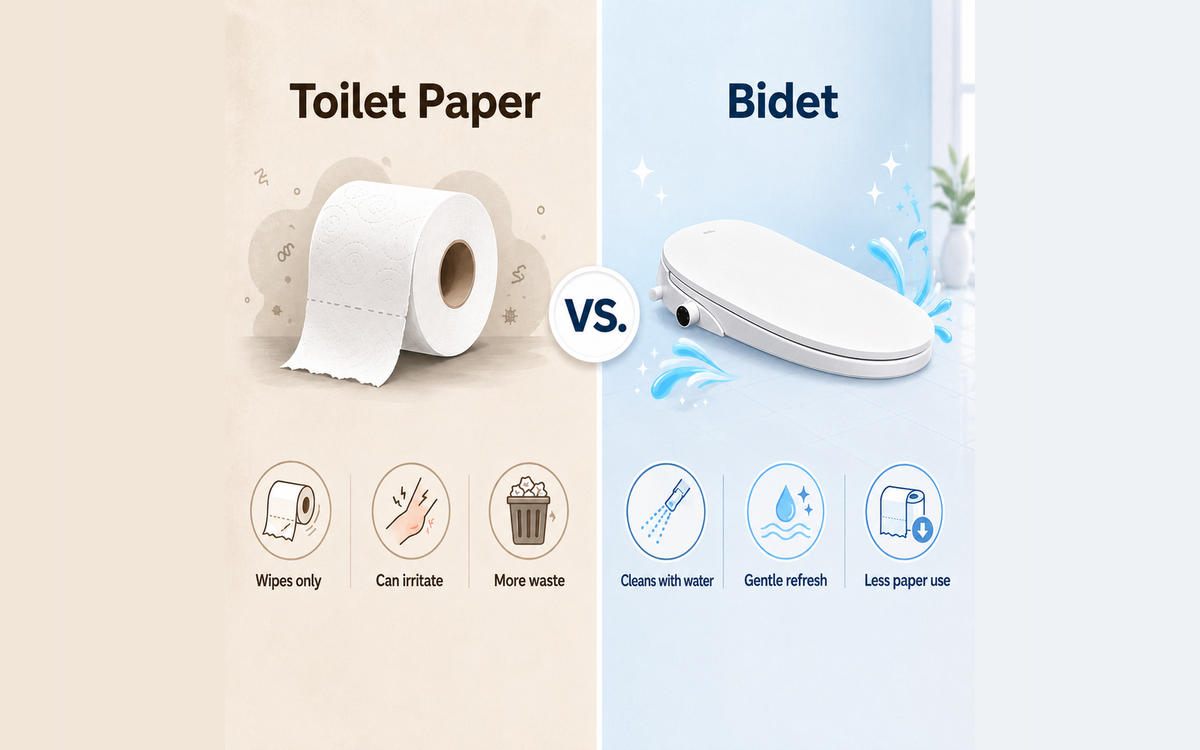 Bidet vs. Toilet Paper: Which One Actually Gets You Clean?