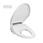 Zenwash Pro white bidet seat with remote control on a white background
